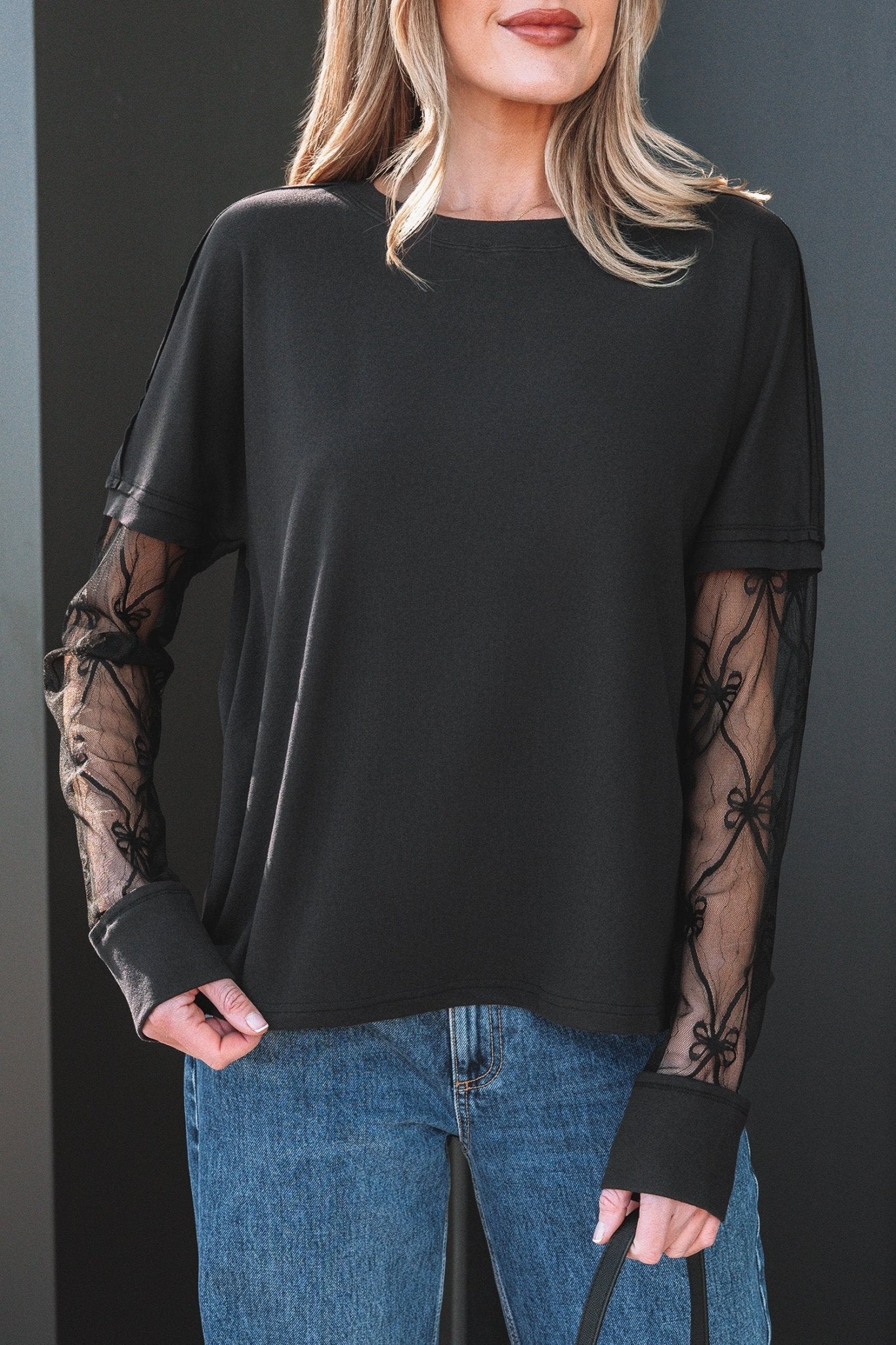 Zendaya Long Sleeve Tee Long Sleeve Top - Hello Beautiful BoutiqueLong Sleeve TopsThreaded Pear