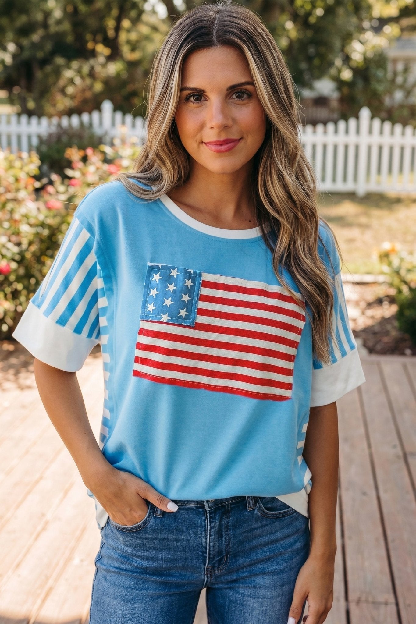 Zoe July 4th T Shirt - Hello Beautiful BoutiqueTops & TeesThreaded Pear