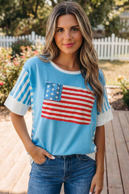 Zoe July 4th T Shirt - Hello Beautiful BoutiqueTops & TeesThreaded Pear
