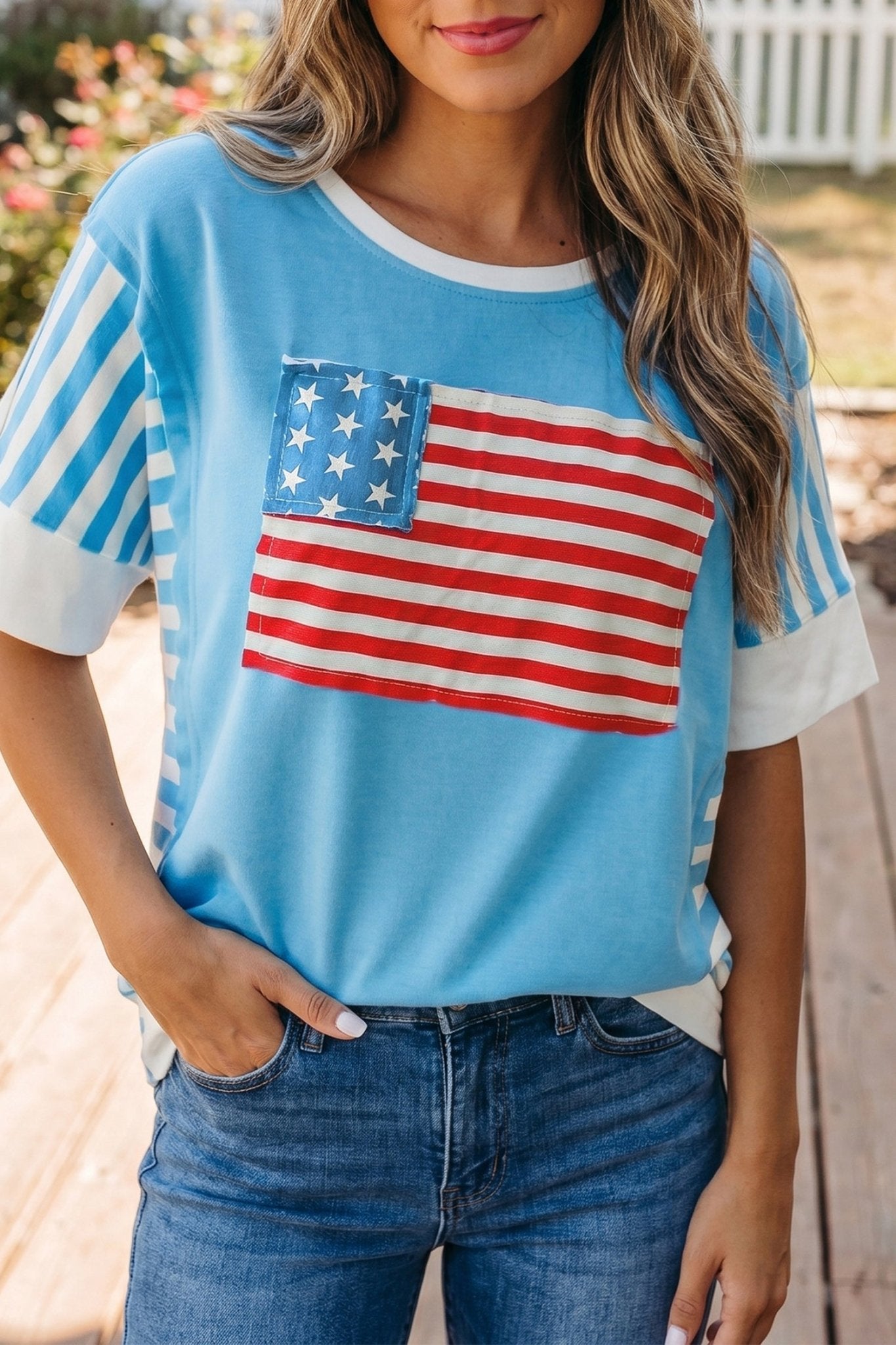 Zoe July 4th T Shirt - Hello Beautiful BoutiqueTops & TeesThreaded Pear