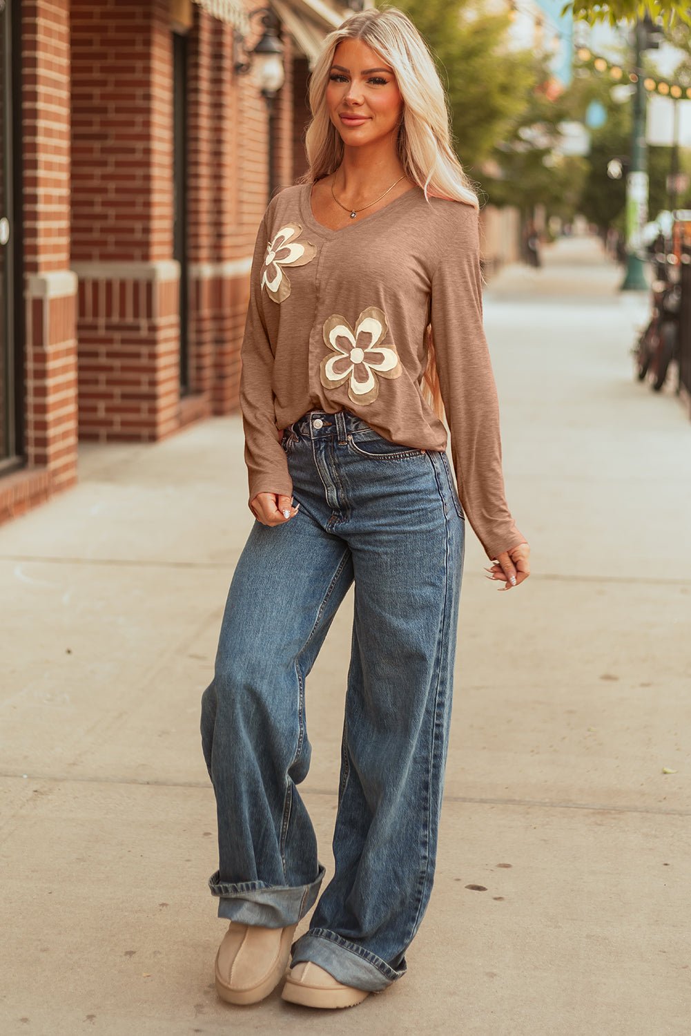 Zoe Sleeve T Shirt Long Sleeve Top - Hello Beautiful BoutiqueLong Sleeve TopsThreaded Pear