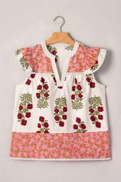 Zora Trim Flutter Cotton Blouse - Hello Beautiful BoutiqueBlouses & ShirtsThreaded Pear