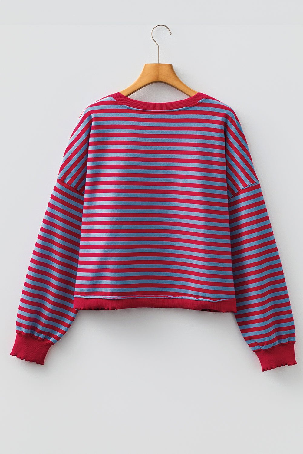 Zuri Ribbed Trim Oversize Sweatshirt - Hello Beautiful BoutiqueSweatshirts & HoodiesThreaded Pear
