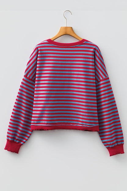 Zuri Ribbed Trim Oversize Sweatshirt - Hello Beautiful BoutiqueSweatshirts & HoodiesThreaded Pear
