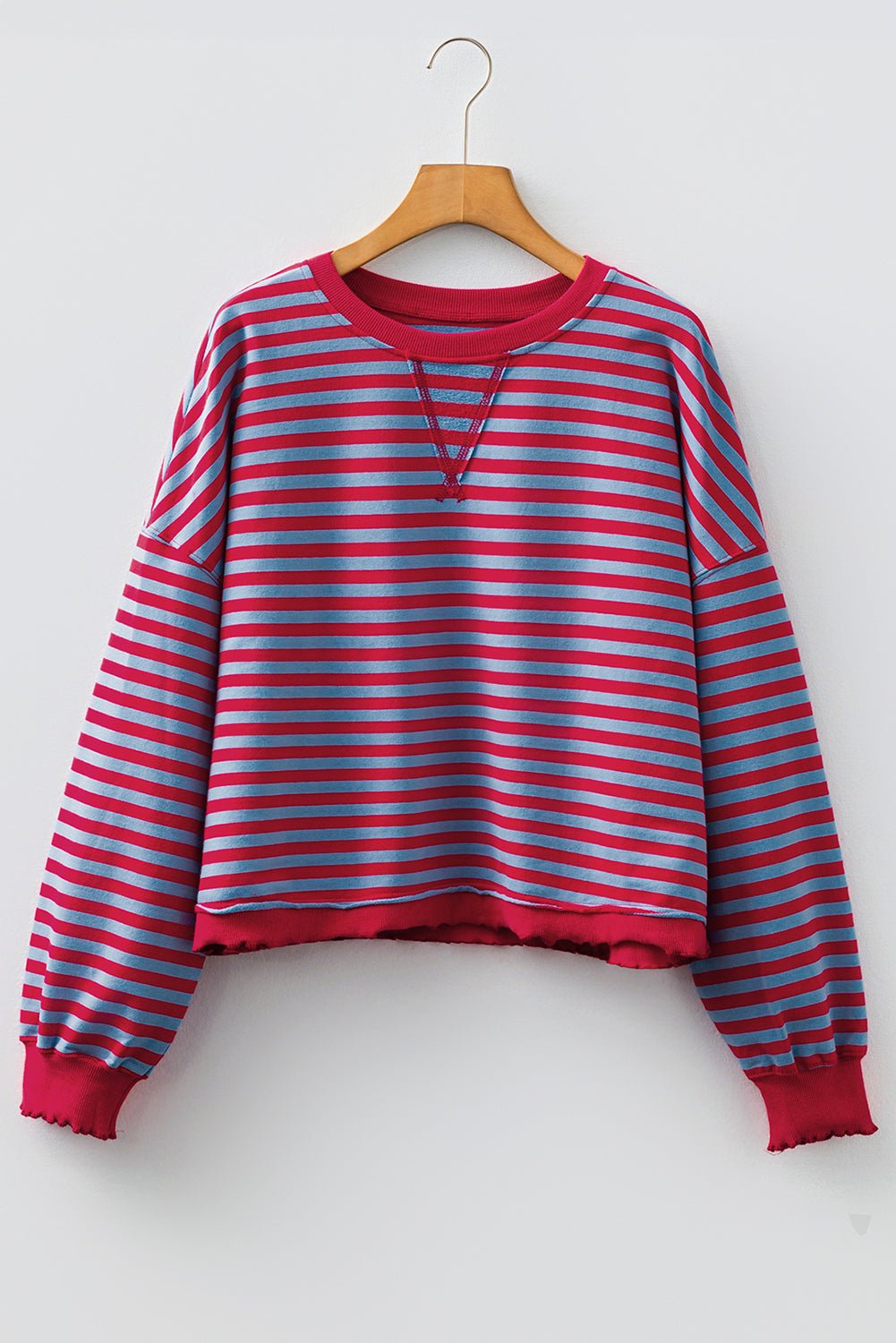 Zuri Ribbed Trim Oversize Sweatshirt - Hello Beautiful BoutiqueSweatshirts & HoodiesThreaded Pear