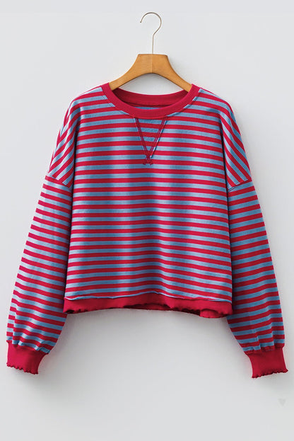 Zuri Ribbed Trim Oversize Sweatshirt - Hello Beautiful BoutiqueSweatshirts & HoodiesThreaded Pear
