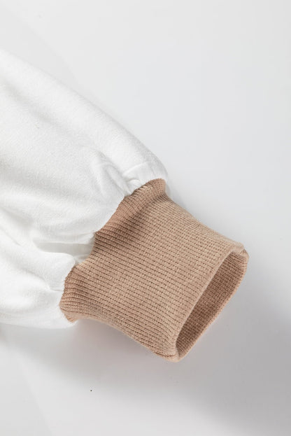 Zyla Contrast Stitching Oversize Sweatshirt - Hello Beautiful BoutiqueSweatshirts & HoodiesThreaded Pear
