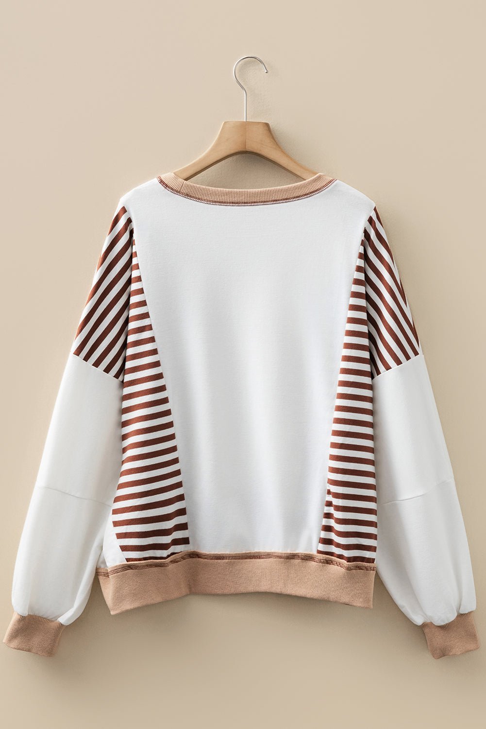 Zyla Contrast Stitching Oversize Sweatshirt - Hello Beautiful BoutiqueSweatshirts & HoodiesThreaded Pear